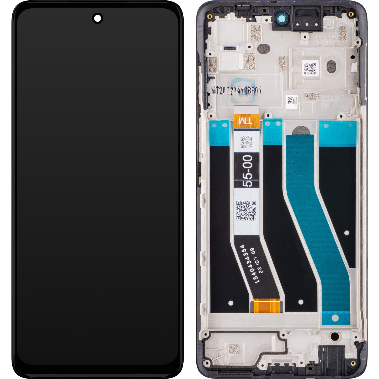 Berøringsskjerm Motorola Moto G62 5G, med ramme, svart, Service Pack 5D68C20934