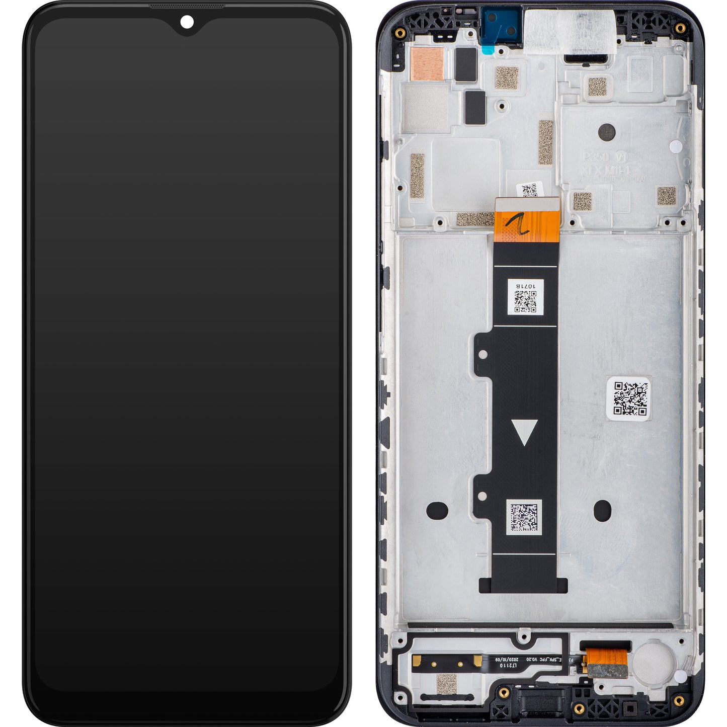 Berøringsskjerm Motorola Moto G10, med ramme, svart, Servicepakke 5D18C18090