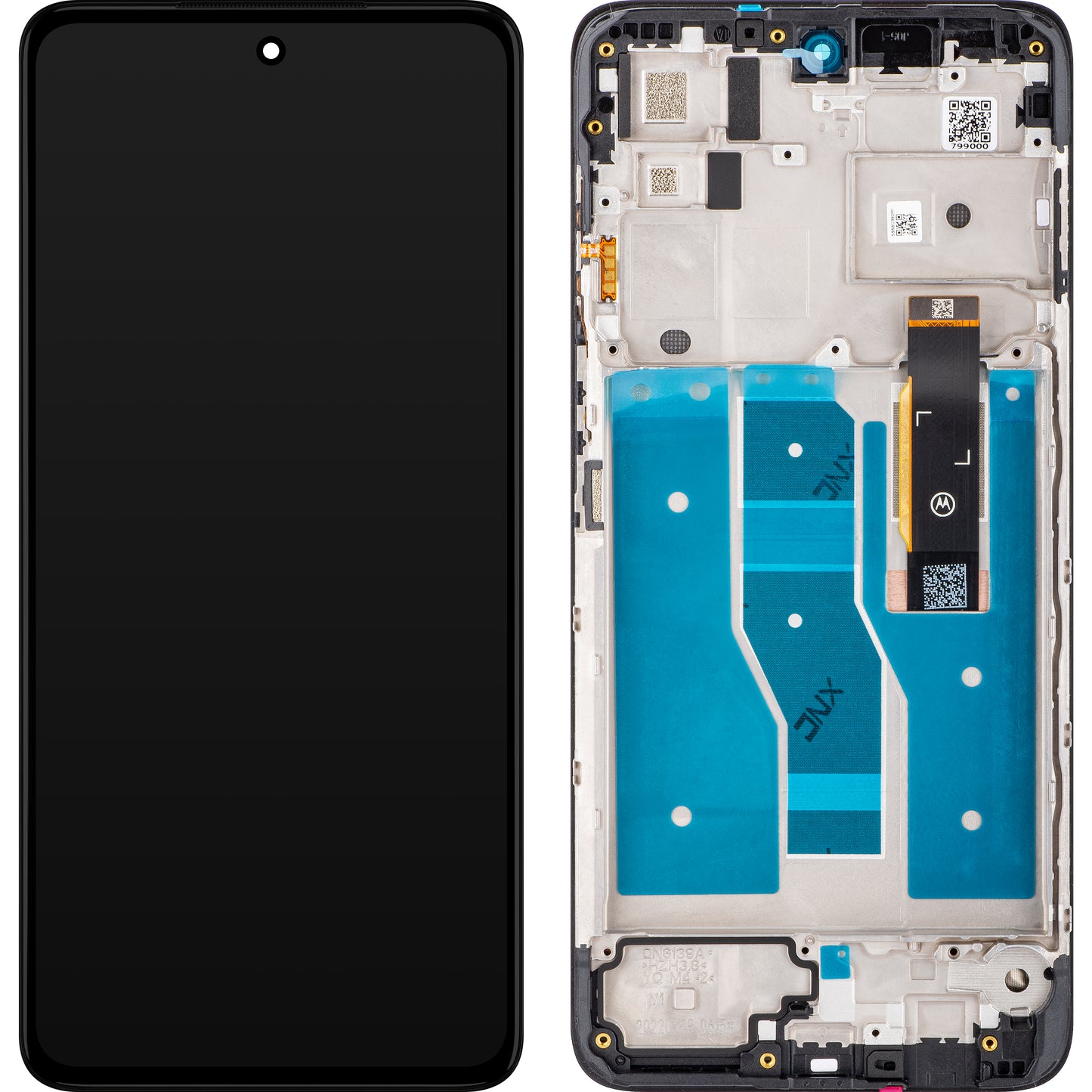 Berøringsskjerm Motorola Moto G52, med ramme, svart, Service Pack 5D68C20495