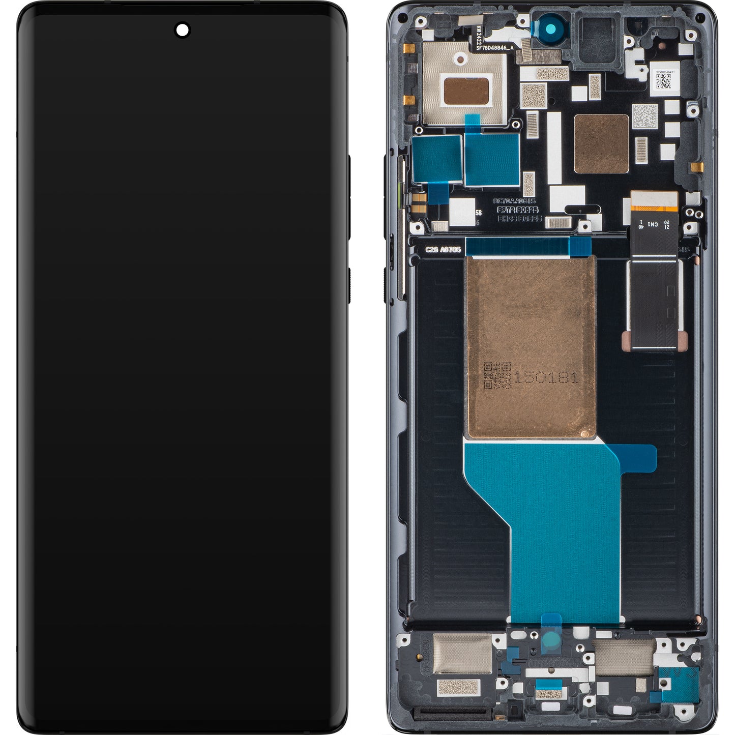 Berøringsskjerm Motorola Edge 30 Ultra, med ramme, svart (Interstellar Black), Service Pack 5D68C21452