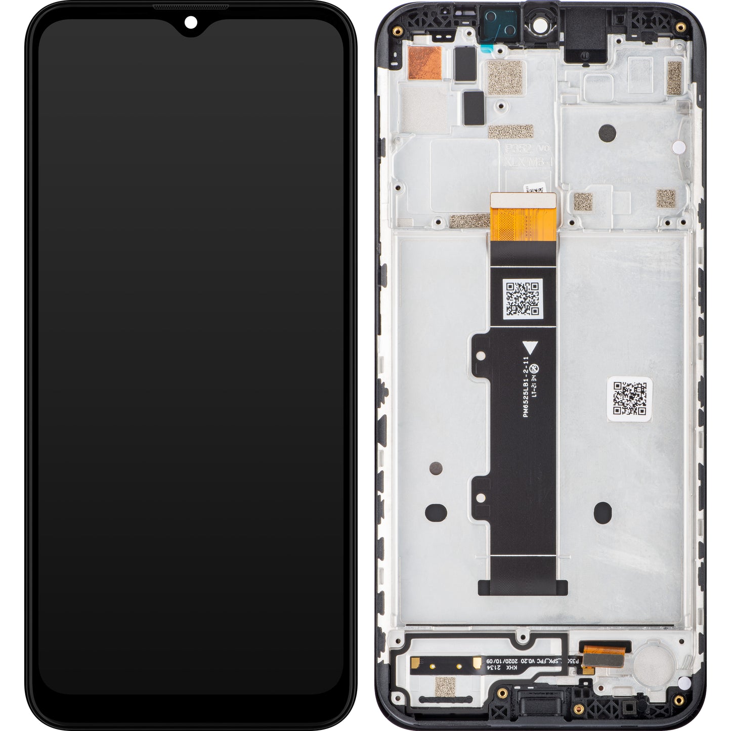 Berøringsskjerm Motorola Moto G20, med ramme, svart, Service Pack 5D68C185521