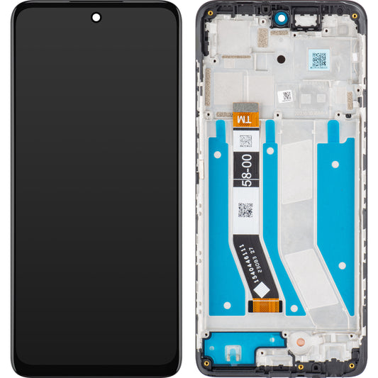 Berøringsskjerm Motorola Moto G73, med ramme, svart, Service Pack 5D68C22272