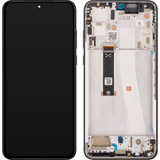 Motorola Edge 30 Neo berøringsskjerm med ramme, svart (Black Onyx), servicepakke 5D68C21403