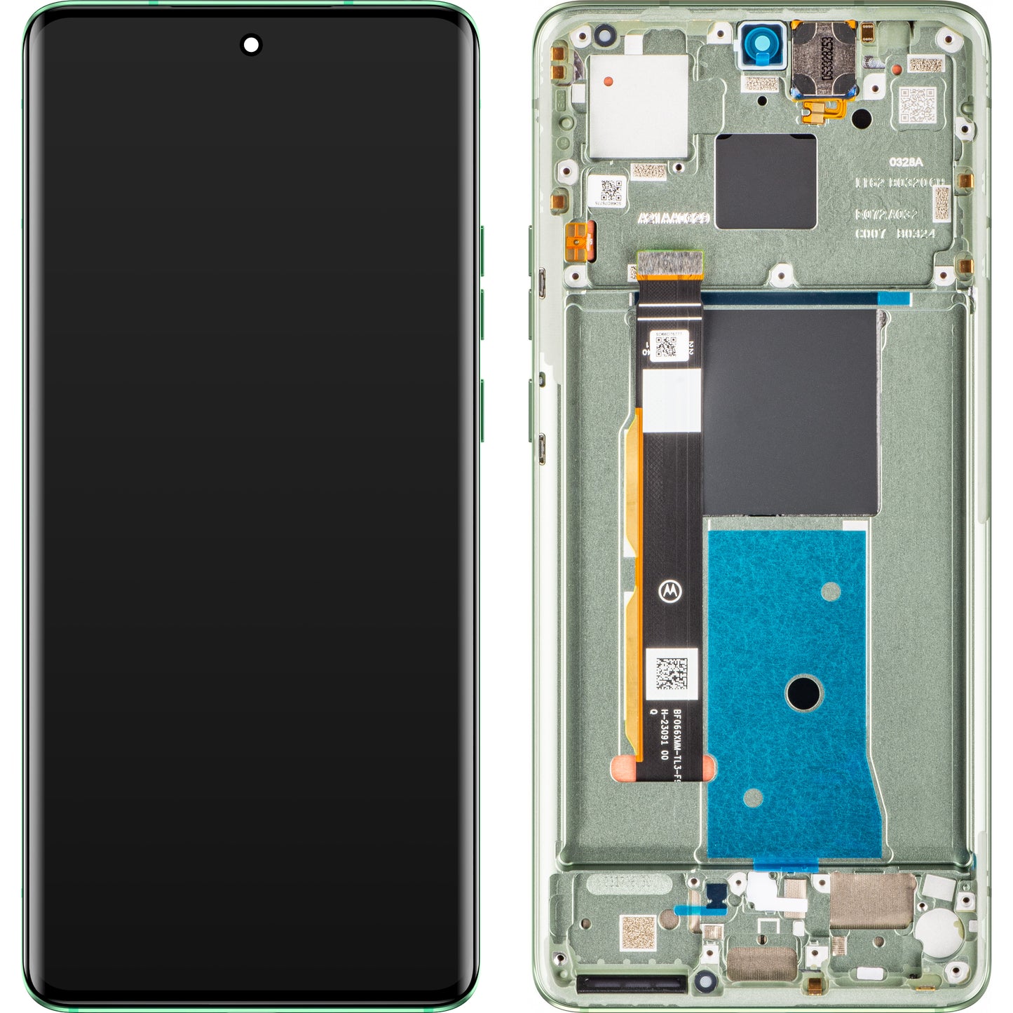 Motorola Edge 40 berøringsskjerm med ramme, Nebula Green, Service Pack 5D68C22672