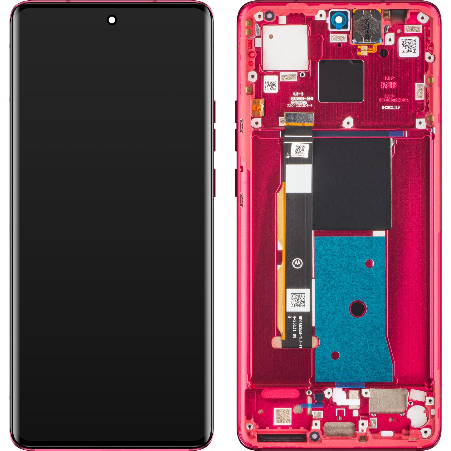 Berøringsskjerm Motorola Edge 40, med ramme, rød (Viva Magenta), Service Pack 5D68C2222712