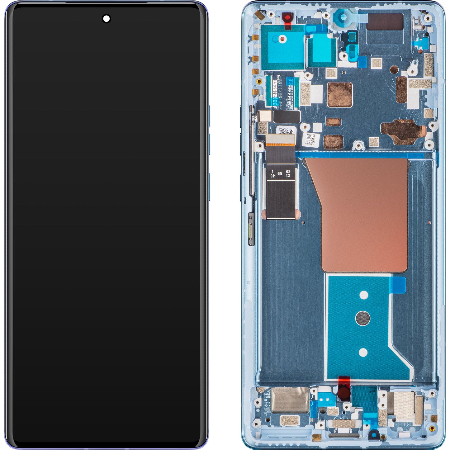 Berøringsskjerm Motorola Edge 40 Pro, med ramme, Lunar Blue, Service Pack 5D68C2222011