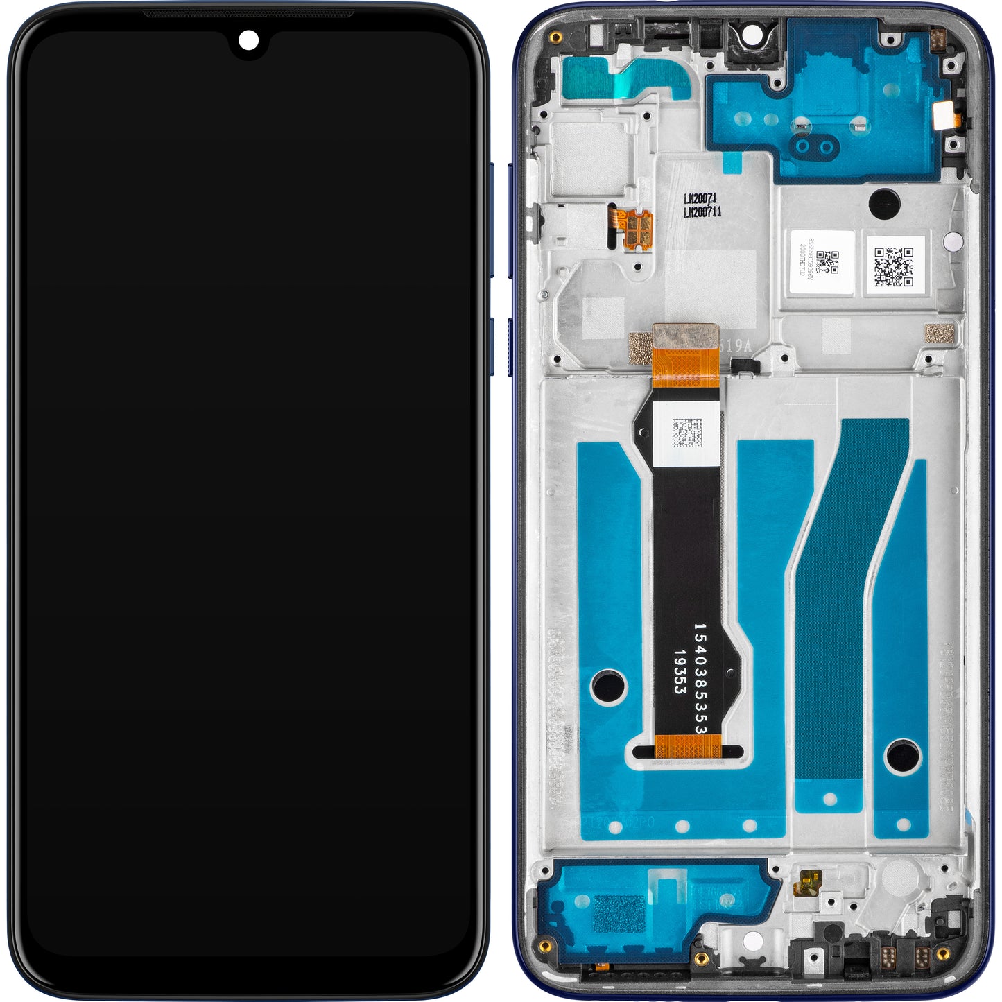 Berøringsskjerm Motorola Moto G8 Plus, med ramme, mørkeblå, servicepakke 5D68C155528