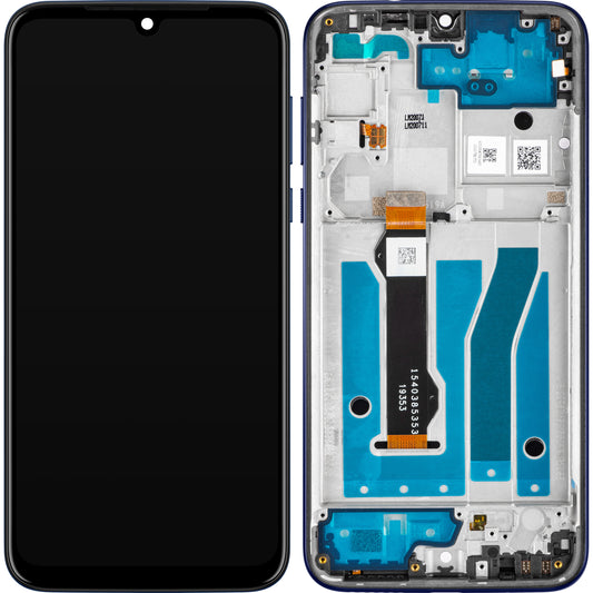 Berøringsskjerm Motorola Moto G8 Plus, med ramme, mørkeblå, servicepakke 5D68C155528