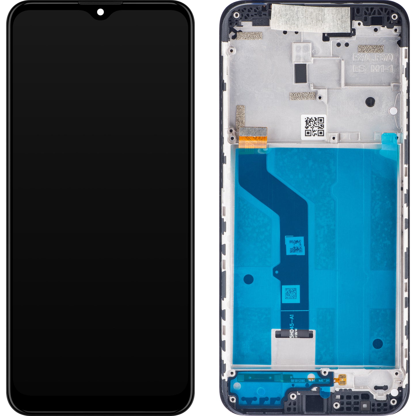 Berøringsskjerm Motorola Moto E7 Plus, med ramme, svart, Servicepakke 5D68C17416