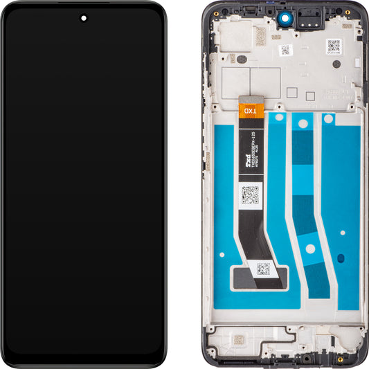 Berøringsskjerm Motorola Moto G54, med ramme, svart, Servicepakke 5D68C23304