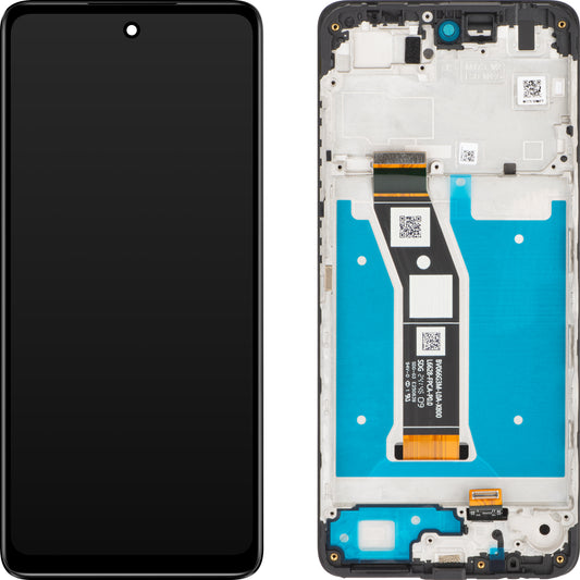 Berøringsskjerm Motorola Moto E14, med ramme, svart, Servicepakke 5D68C24645