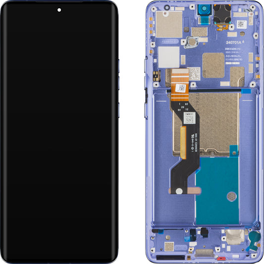 Berøringsskjerm Motorola Edge 50 Pro, med ramme, Lilla (Luxe Lavander), Servicepakke 5D68C24093