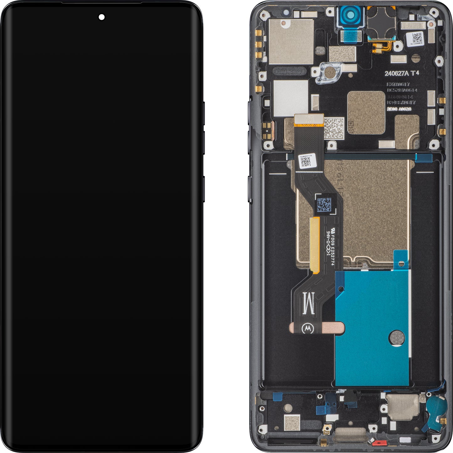 Berøringsskjerm Motorola Edge 50 Pro, med ramme, svart (Black Beauty), Service Pack 5D68C24092