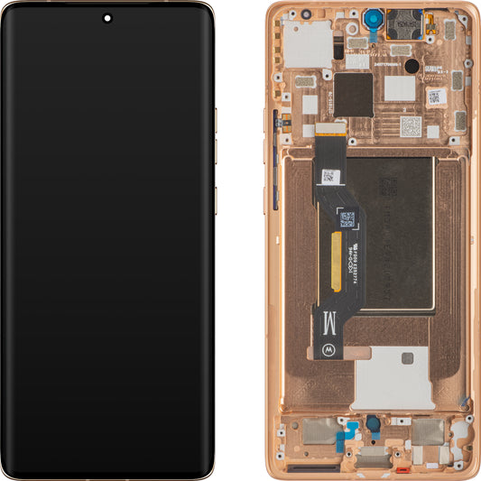 Berøringsskjerm Motorola Edge 50, med ramme, rosa (ferskenfarget), Servicepakke 5D68C25137