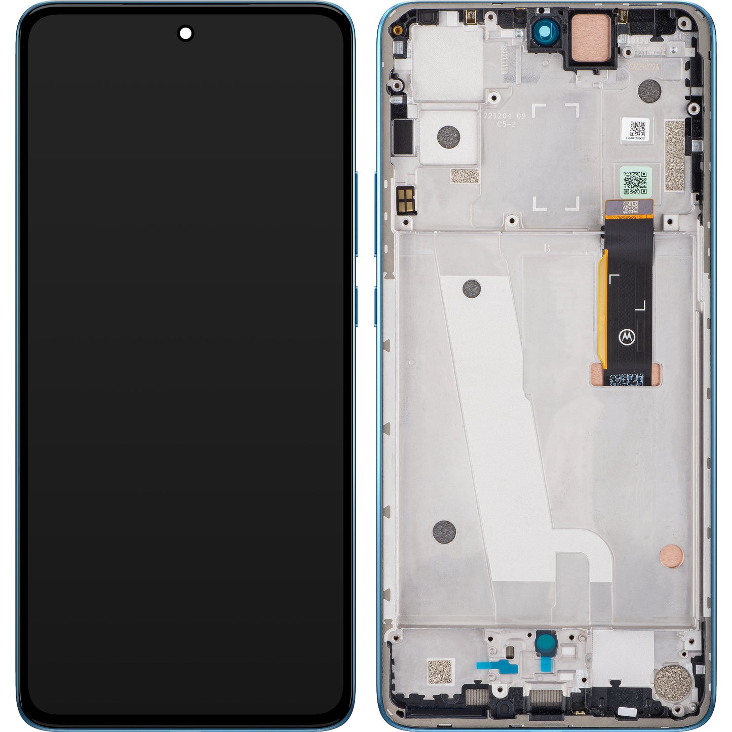Berøringsskjerm Motorola Edge 30, med ramme, grønn (Aurora Green), Service Pack 5D68C20585
