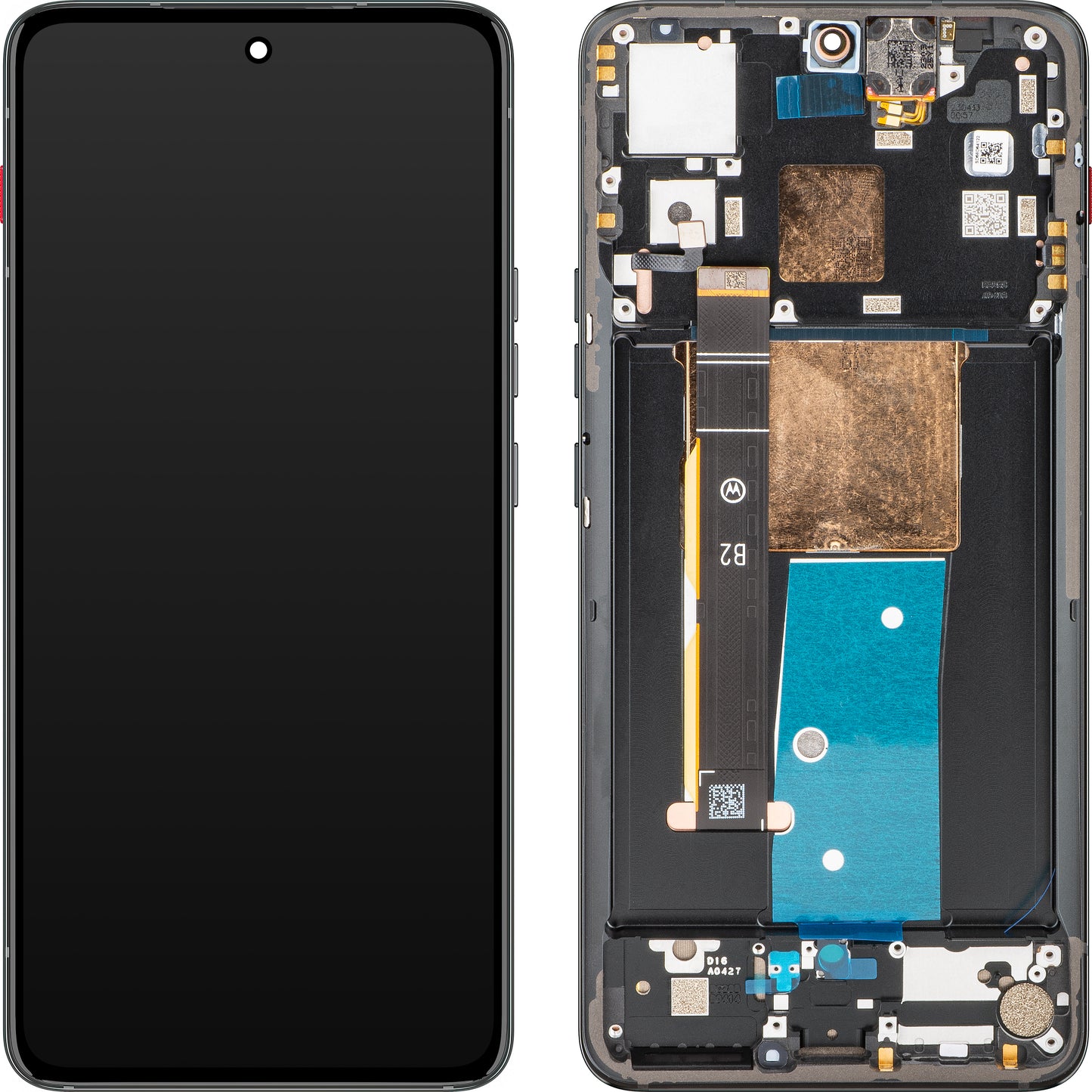 Motorola ThinkPhone berøringsskjerm med ramme, Carbon Black, Service Pack 5D68C22243