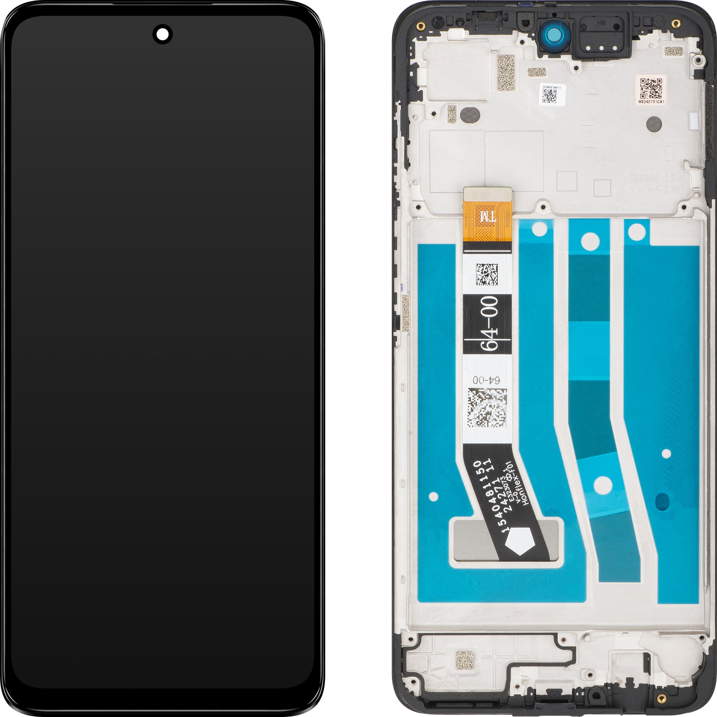 Berøringsskjerm Motorola Moto G55, med ramme, svart, Service Pack 5D68C28432