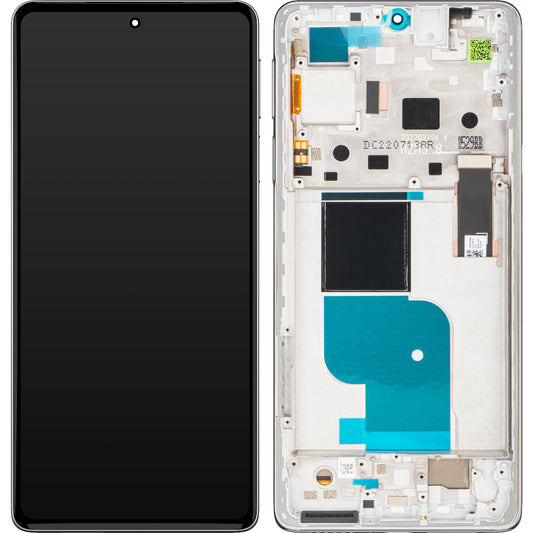 Berøringsskjerm Motorola Edge 30 Pro, med ramme, Stardust White, Service Pack 5D68C20277