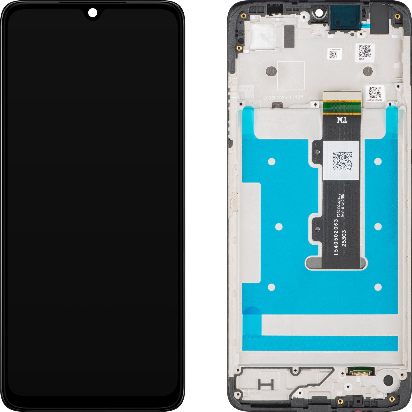 Display med Touchscreen Motorola Moto G06 Power, med Ramme, Svart, Servicepakke 5D68C31392