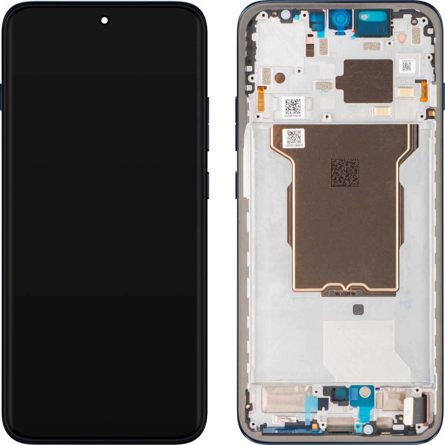 Display med Touchscreen Motorola Edge 70 Pro, med Ramme, Marineblå (Pantone Titan), Service Pack 5D68C32420
