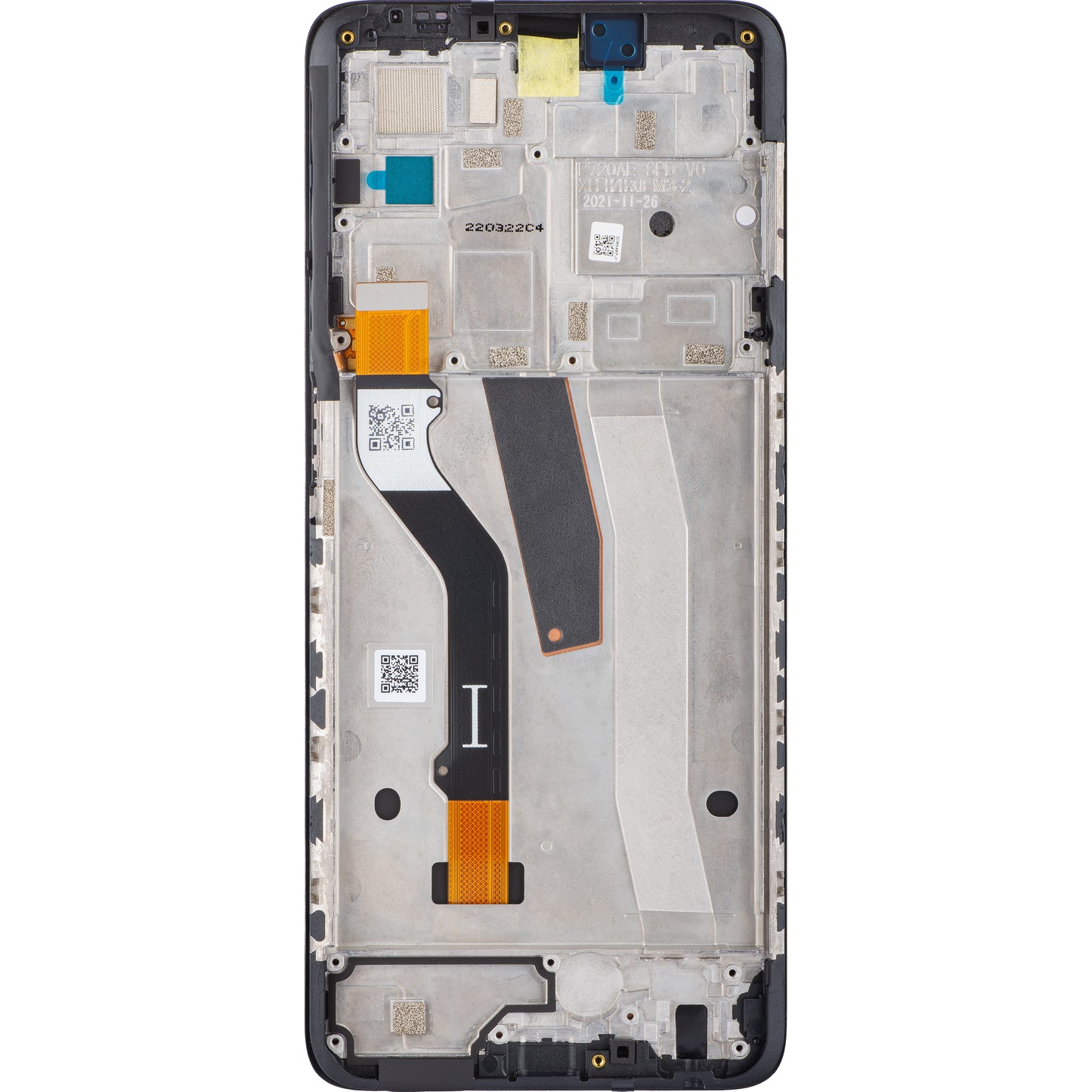 Motorola Moto Moto G51 5G berøringsskjerm med ramme, svart, servicepakke 5D68C20028