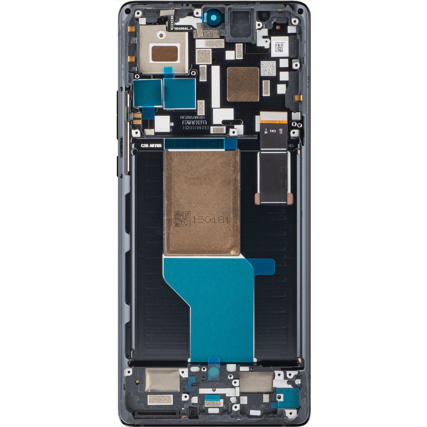 Berøringsskjerm Motorola Edge 30 Ultra, med ramme, svart (Interstellar Black), Service Pack 5D68C21452