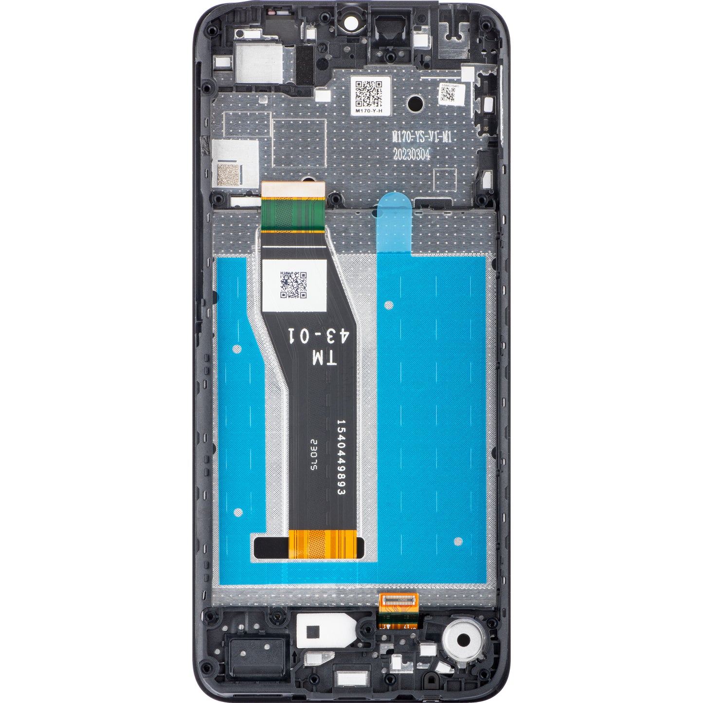 Berøringsskjerm Motorola Moto E13, med ramme, svart, Service Pack 5D68C22340