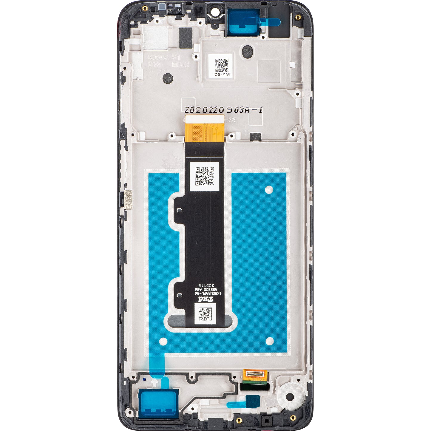 Berøringsskjerm Motorola Moto Moto Moto E22i / E22, med ramme, svart, Servicepakke 5D68C21594