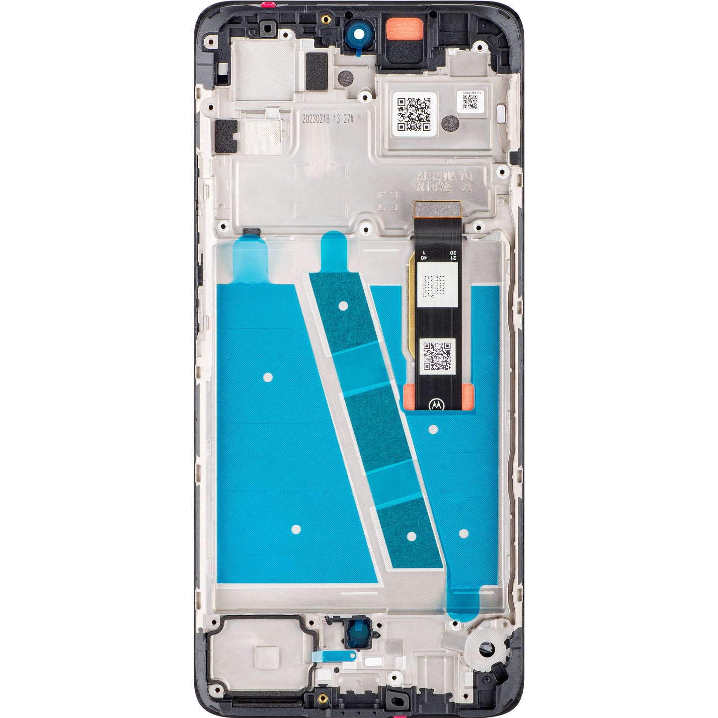 Berøringsskjerm Motorola Moto G72, med ramme, svart, Service Pack 5D68C21701