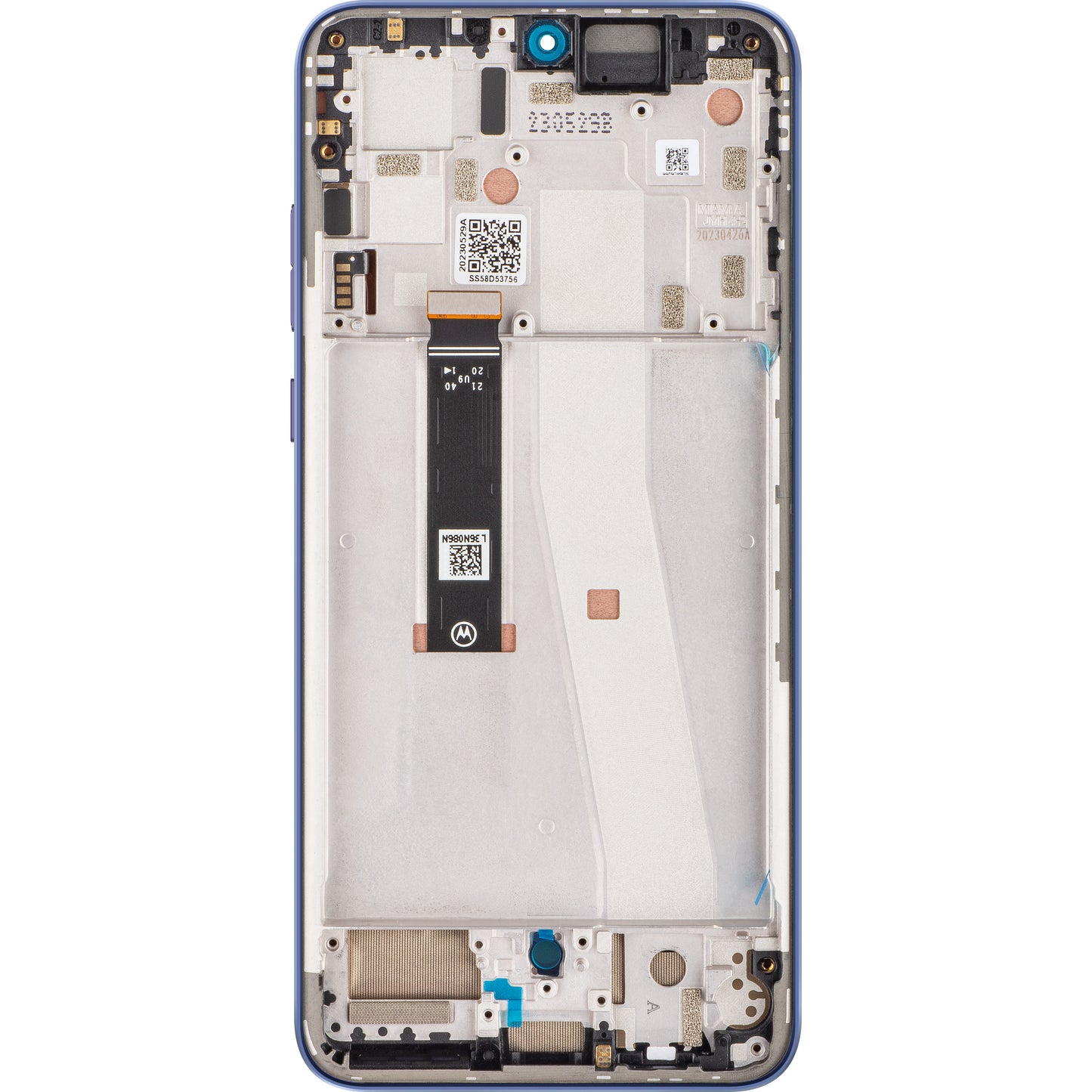 Berøringsskjerm Motorola Edge 30 Neo, med ramme, lilla (veldig peri), Service Pack 5D68C21405