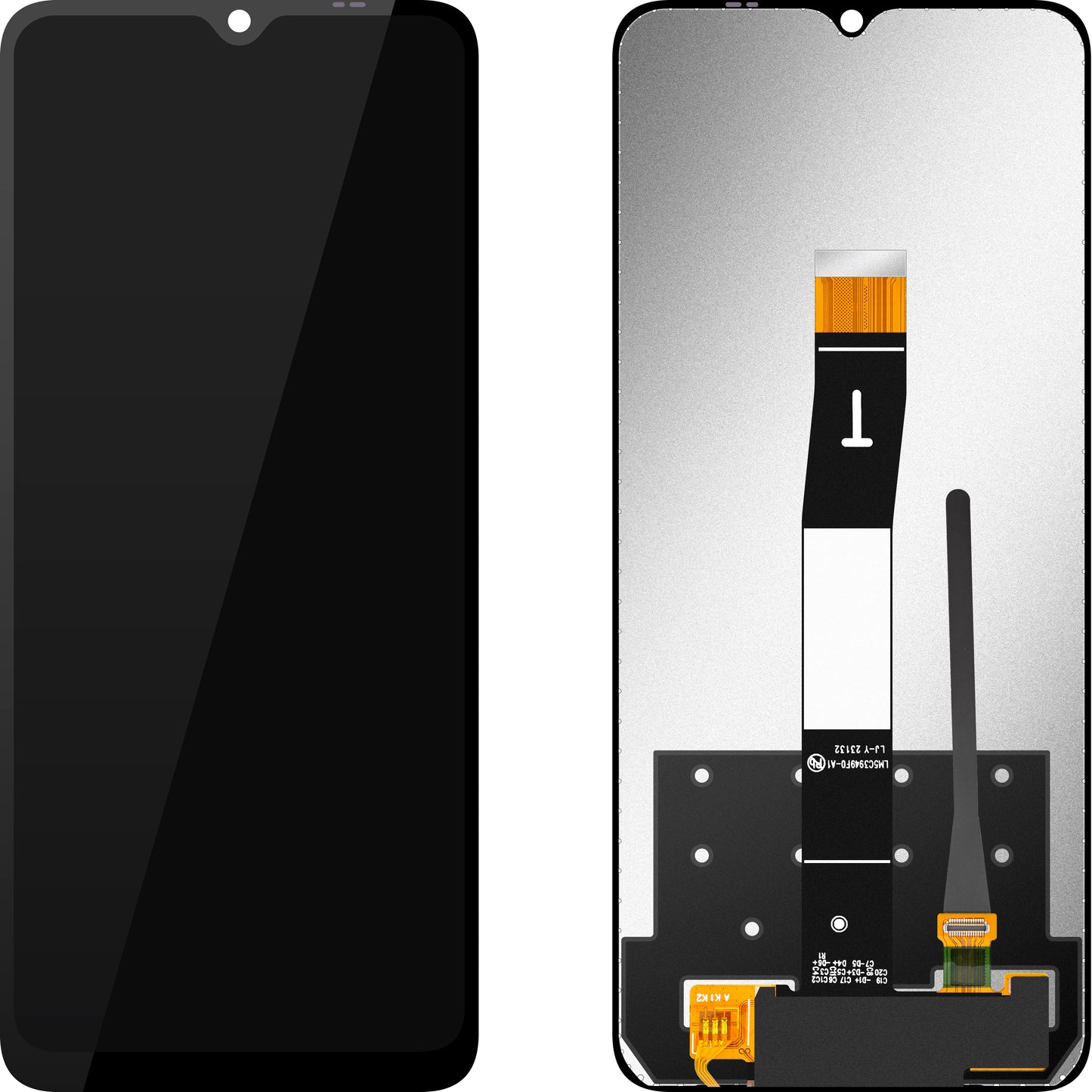 Display med MP Touchscreen kompatibel med Xiaomi Redmi 11A / 12C / Poco C55