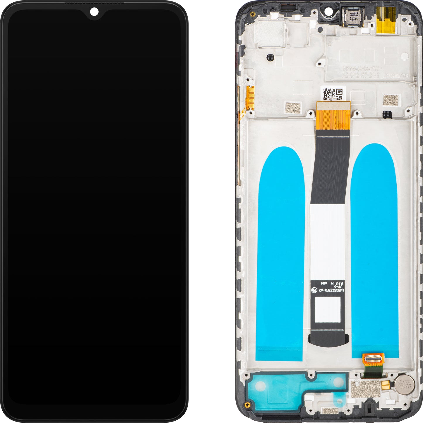 Display med MP Touchscreen kompatibel med Xiaomi Poco C40 / Redmi 10 Power / 10C, med ramme, Svart