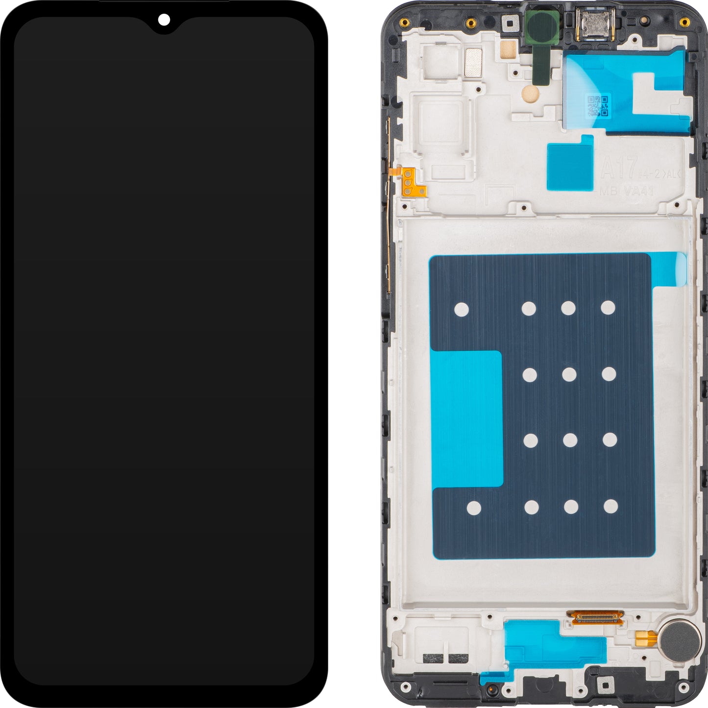 Display med Touchscreen MP kompatibel med Samsung Galaxy A17 5G, med ramme, Svart