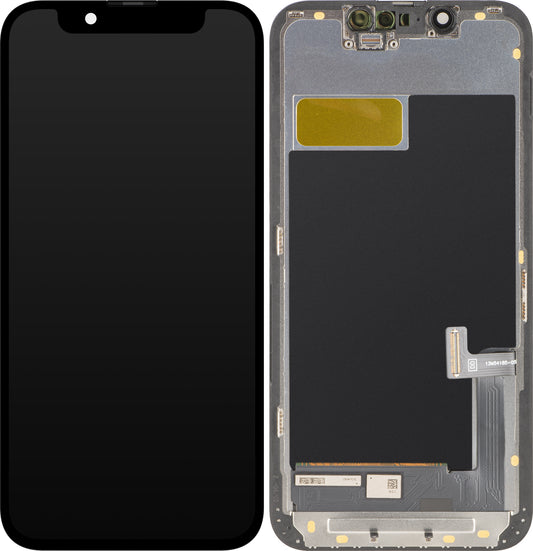 Display med MP Touchscreen kompatibel med Apple iPhone 13 mini, med ramme, OLED FHD IC Movable versjon, Svart