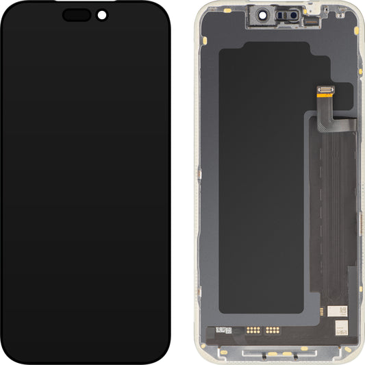 MP berøringsskjermdisplay kompatibelt med Apple iPhone 17 Pro Max, med ramme, Soft OLED FHD IC Movable-versjon, svart