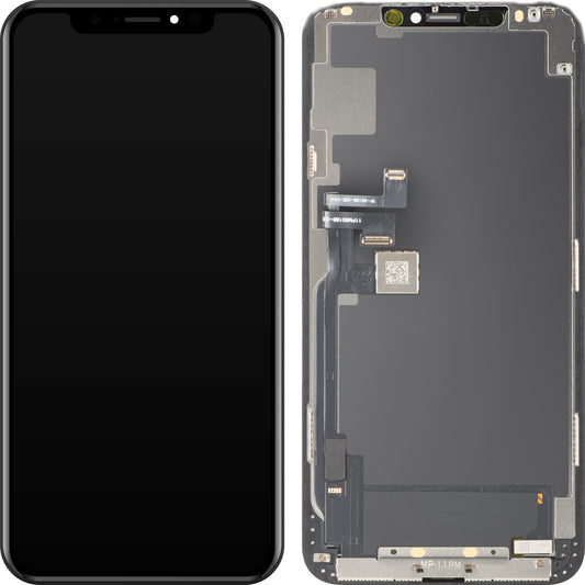 MP berøringsskjermdisplay kompatibelt med Apple iPhone 11 Pro Max, med ramme, OLED FHD IC flyttbar versjon, svart