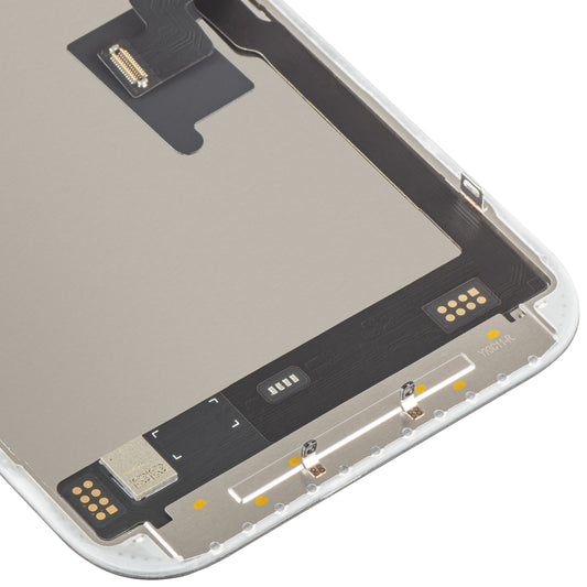 Display med MP Touchscreen kompatibel med Apple iPhone 16 Pro, med ramme, Soft OLED FHD 120Hz IC Movable versjon, Svart