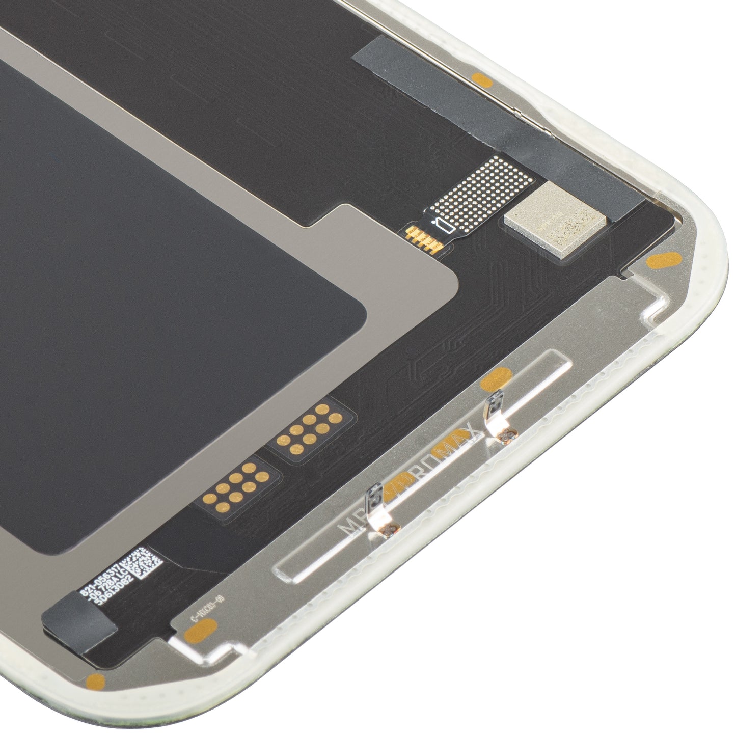 MP berøringsskjermdisplay kompatibelt med Apple iPhone 17 Pro Max, med ramme, myk versjon OLED FHD 120Hz IC flyttbar, svart