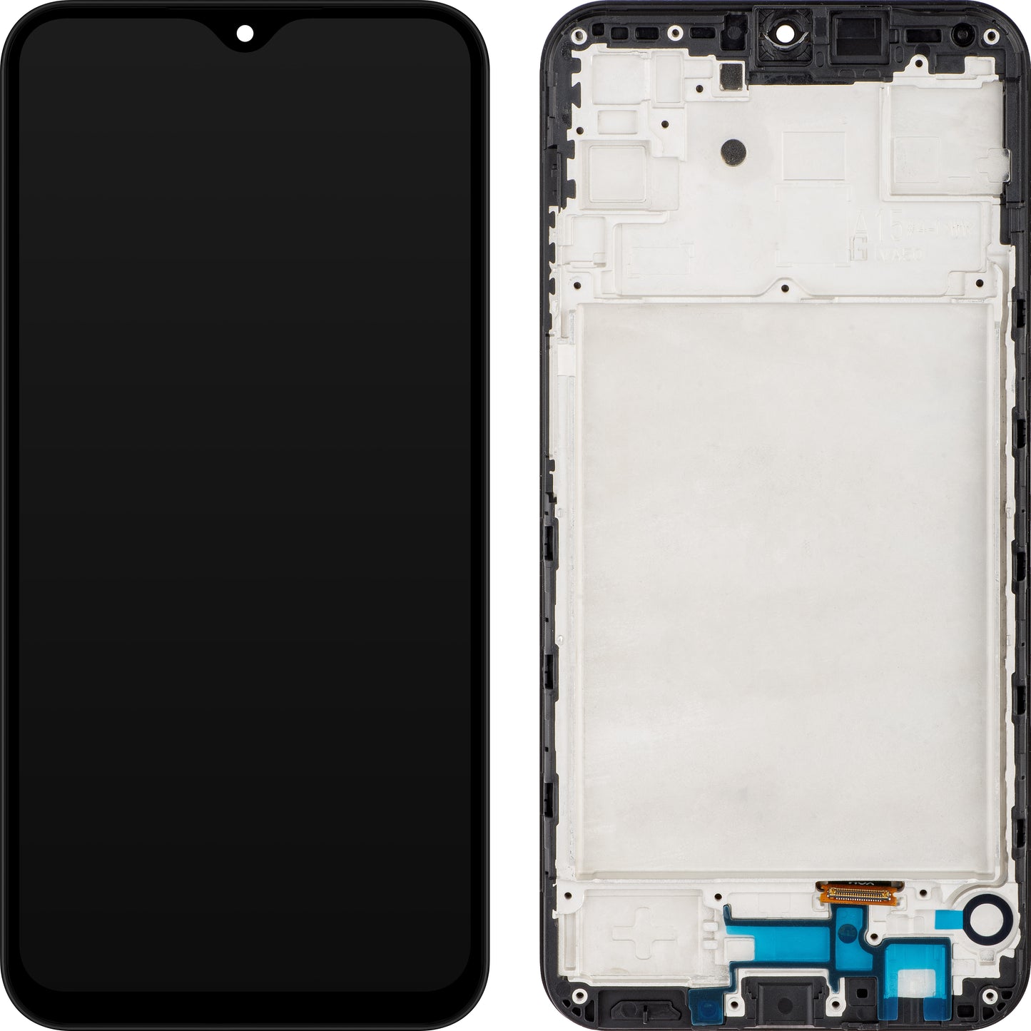 MP berøringsskjerm kompatibel med Samsung Galaxy A15 5G A156 / A15 A155, med ramme, svart