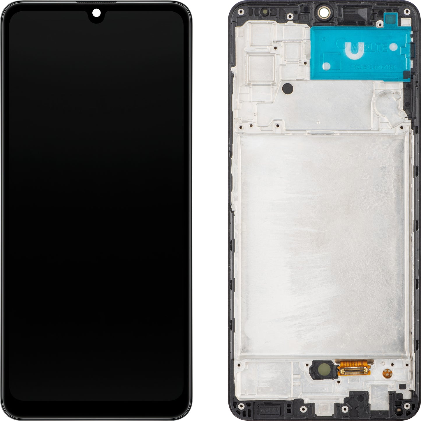 MP berøringsskjerm kompatibel med Samsung Galaxy A32 A325, med ramme, OLED-versjon, svart