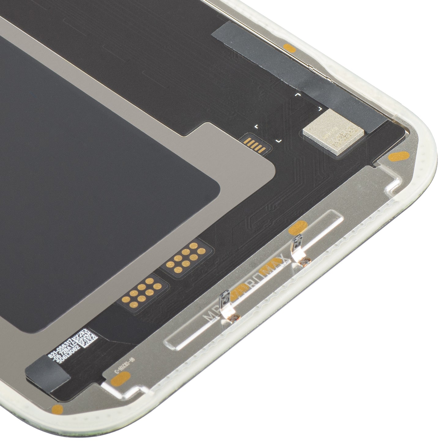 MP berøringsskjermdisplay kompatibelt med Apple iPhone 17 Pro Max, med ramme, myk versjon OLED FHD 120Hz IC flyttbar, svart