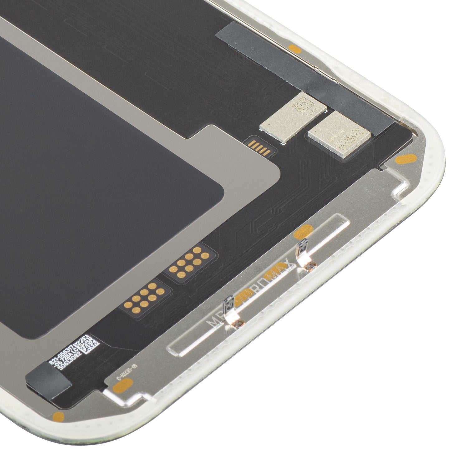 MP berøringsskjermdisplay kompatibelt med Apple iPhone 17 Pro Max, med ramme, myk versjon OLED FHD 120Hz IC flyttbar, svart