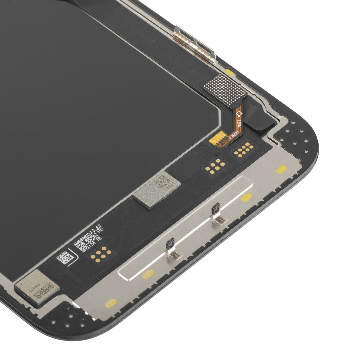 Skjerm med MP Touchscreen kompatibel med Apple iPhone 13 Pro Max, med ramme, Soft OLED FHD 120Hz IC Movable versjon, Svart