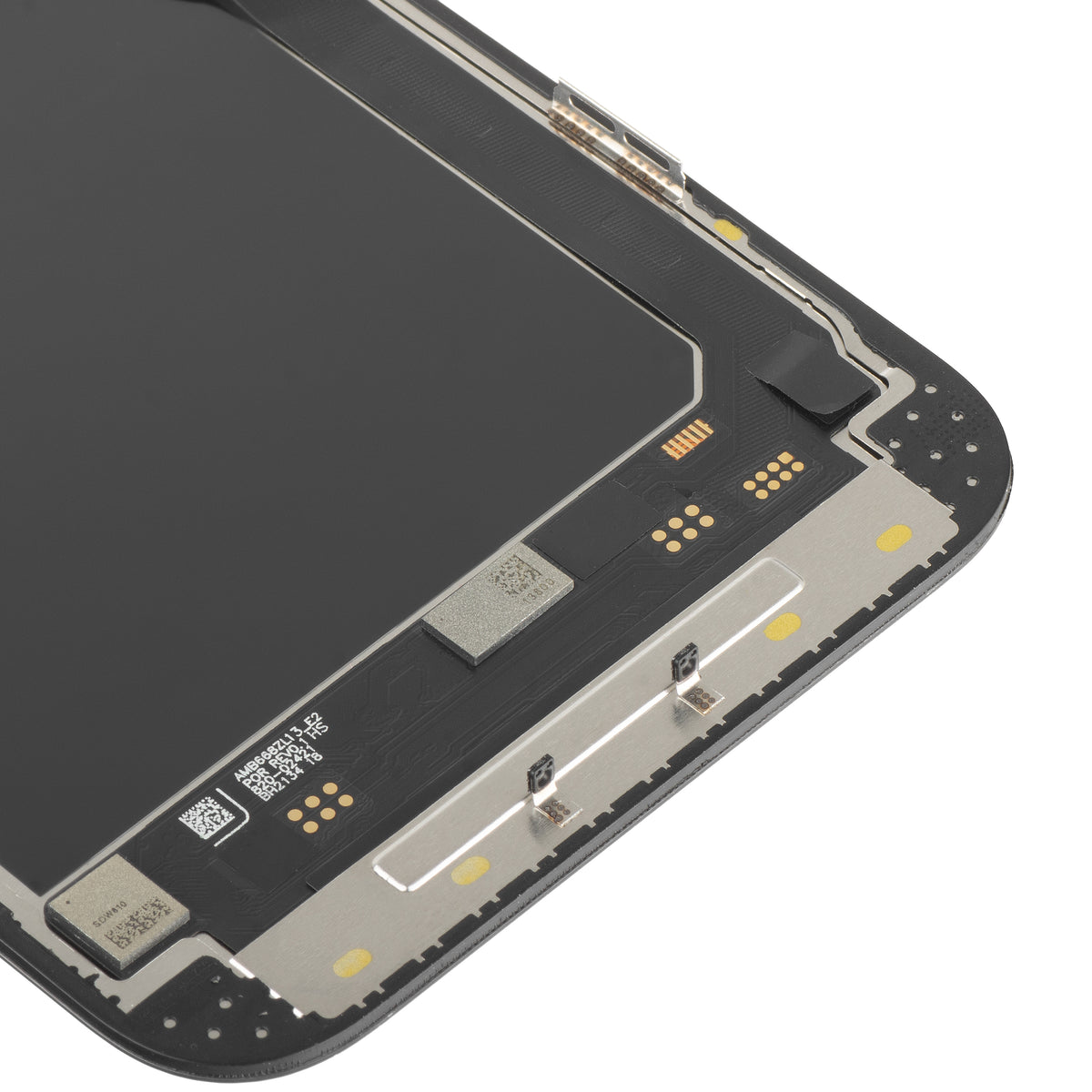 Skjerm med MP Touchscreen kompatibel med Apple iPhone 13 Pro Max, med ramme, Soft OLED FHD 120Hz IC Movable versjon, Svart