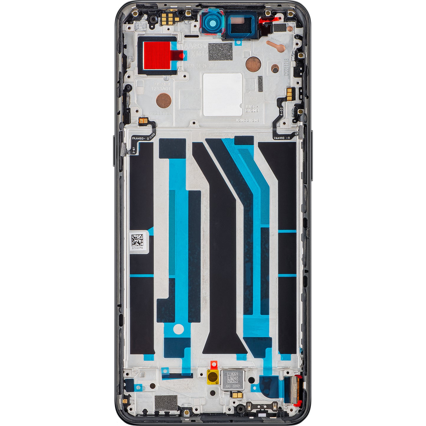 Display med Touchscreen OnePlus 10T / Ace Pro, med ramme, Svart (Moonstone Black), Service Pack 4130326