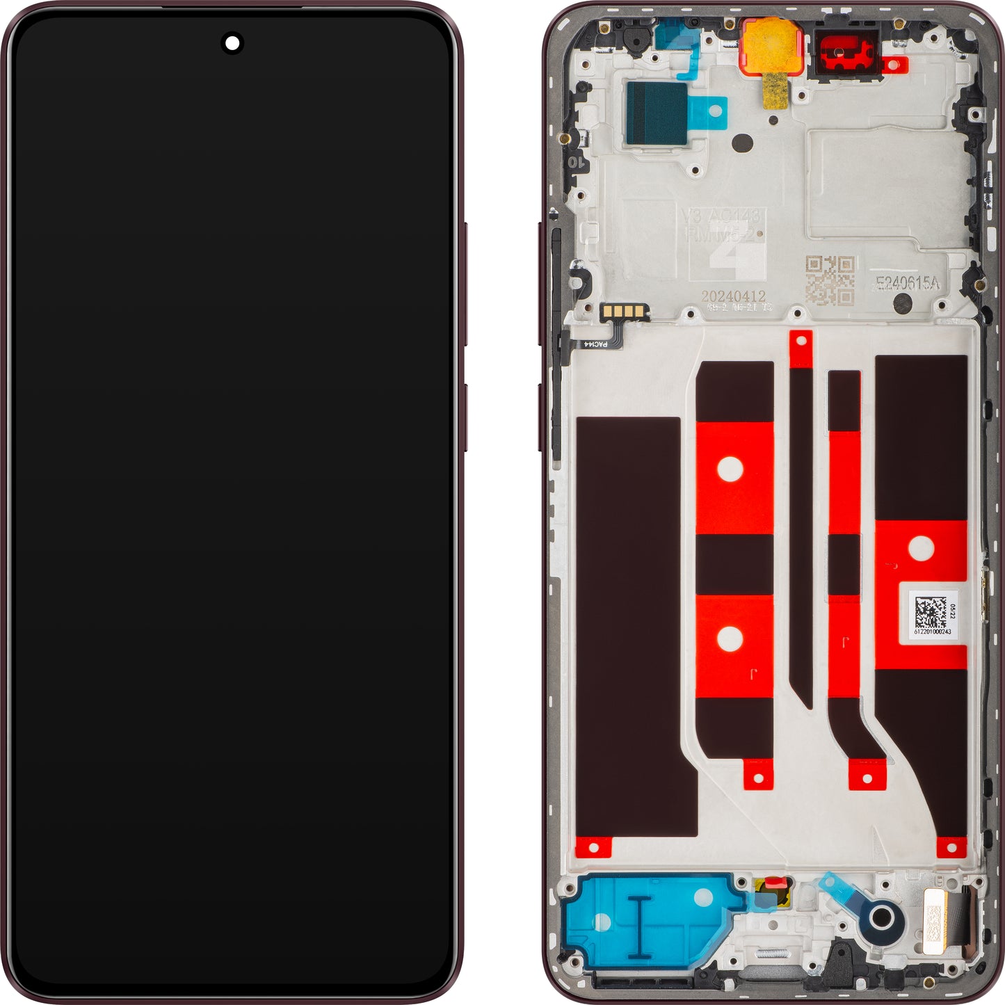 Skjerm med berøringsskjerm Oppo F25 Pro / Reno11 F, med ramme, Black (Claret), Service Pack 621029000177