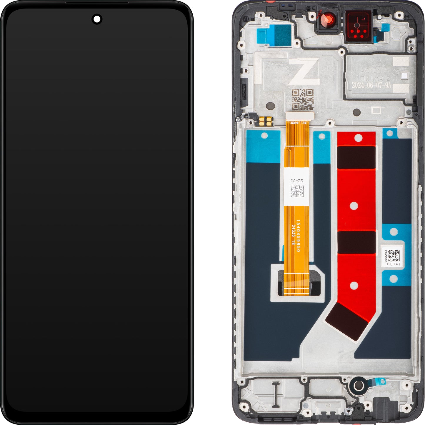 Oppo A79 Berøringsskjerm med ramme, svart, servicepakke 621029000103