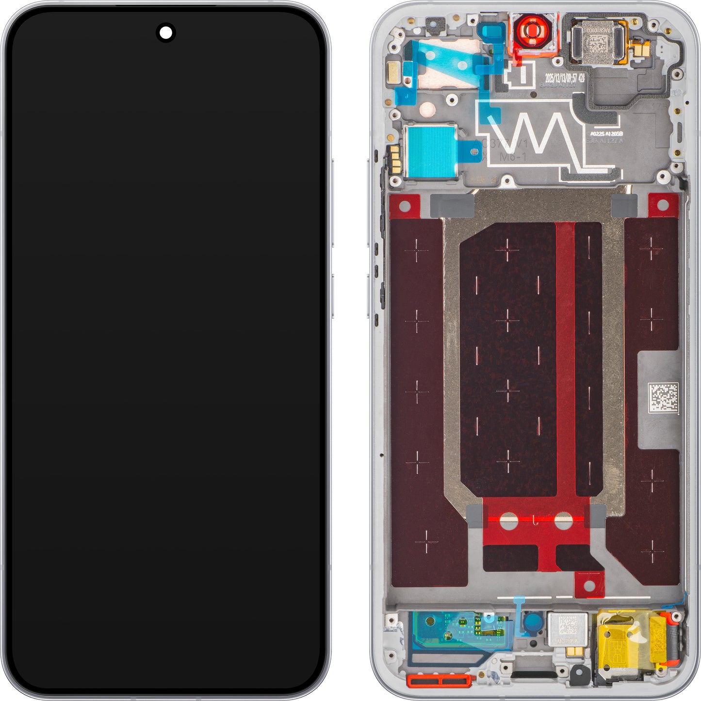 Display med Touchscreen Oppo Reno15, med Ramme, Hvit (Aurora White), Service Pack 621029000786
