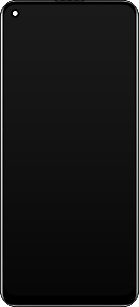 Berøringsskjerm Oppo Reno5 F / A94 / F19 Pro / Reno5 Lite, med ramme, svart, Servicepakke 4906763