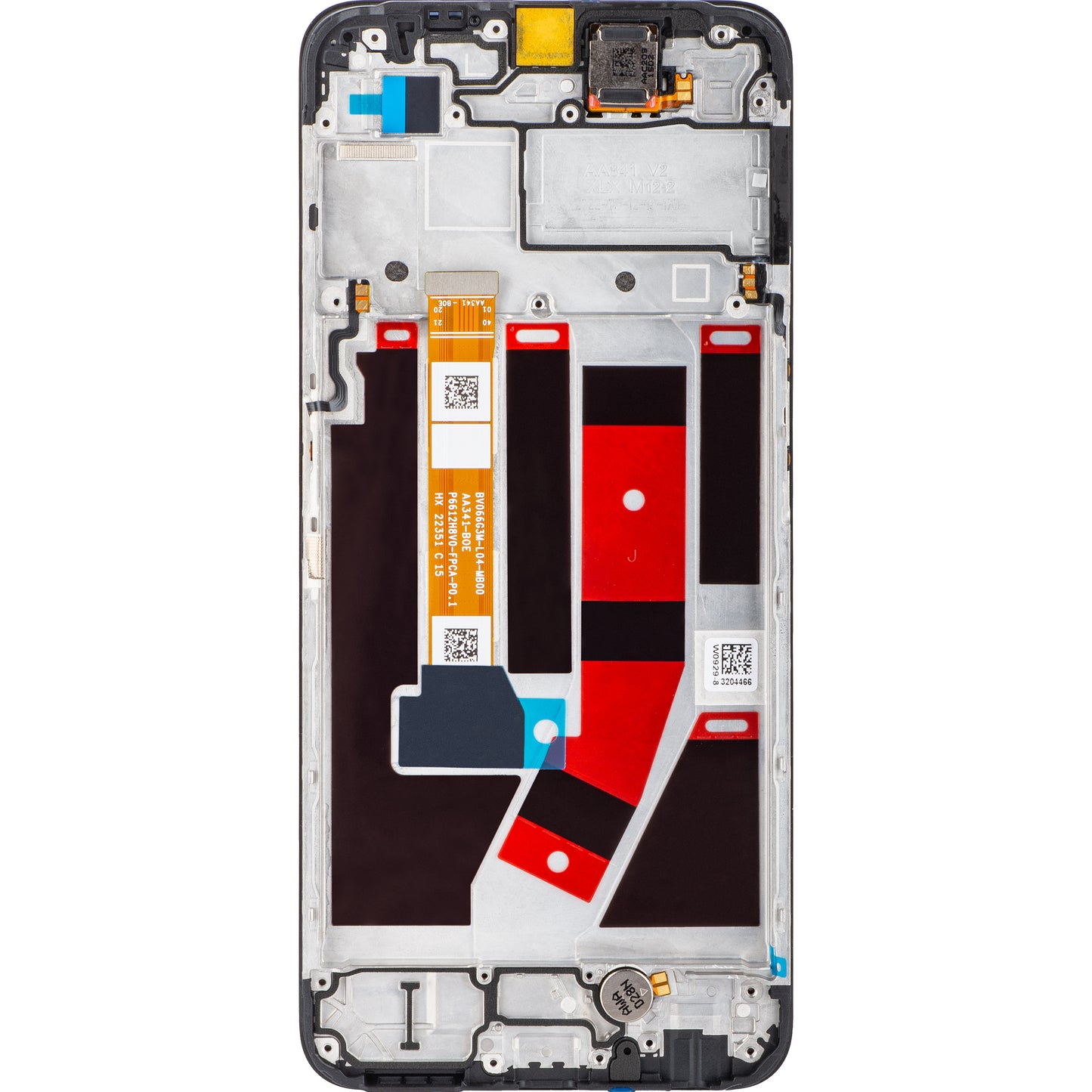 Berøringsskjerm Oppo A57 5G, med ramme, svart, Servicepakke 4130239